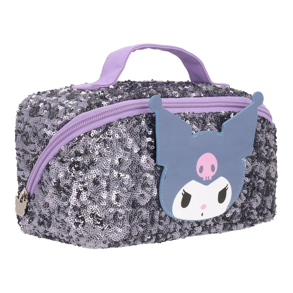 Cosmetiquero Kuromi & My Melody Lentejuelas Negro | Tienda Copec
