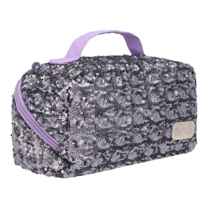 Cosmetiquero Kuromi & My Melody Lentejuelas Negro