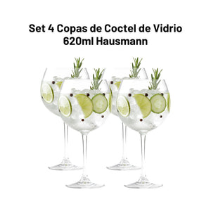 Set de 4 Copas de Coctel 620ml Hausmann