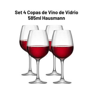 Set de 4 Copas de Vino 585ml Hausmann