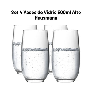 Set de 4 Vasos 500 ml Alto Hausmann