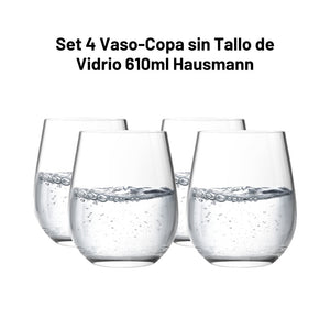 Set de 4 Vaso-Copa sin Tallo 610ml Hausmann