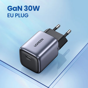 Cargador De Pared Gan Ugreen Nexode Mini 30W — infografía de características