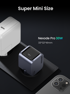 Cargador De Pared Gan Ugreen Slim 30W Usb-C — infografía de características