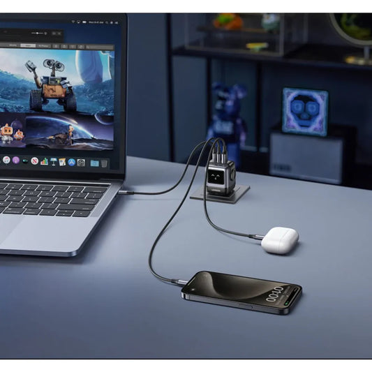 Cargador Robot Gan Ugreen Nexode 65W (Gris)