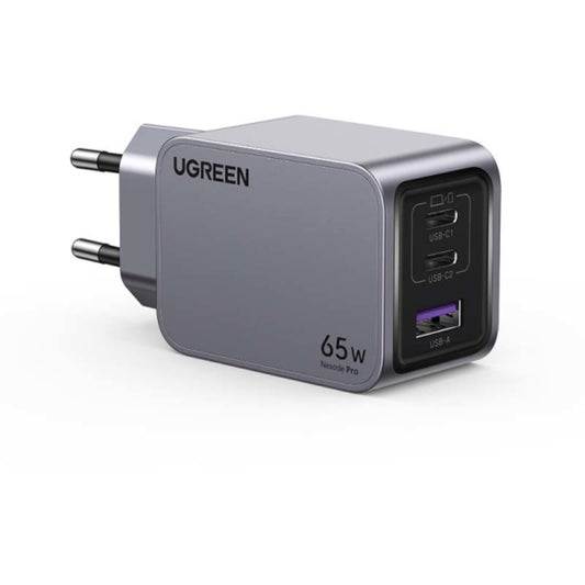 Cargador De Pared Gan Ugreen Slim 65W + Cable