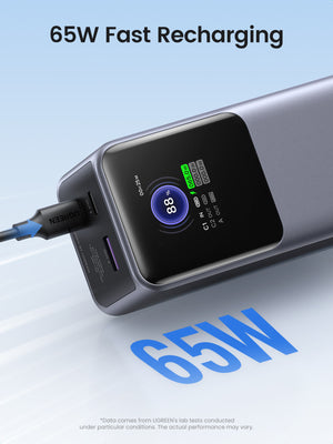 Power Bank Ugreen 20000Mah 130W 3 Puertos — infografía de características