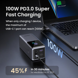 Power Bank Ugreen 20000Mah 130W 3 Puertos — infografía de características