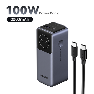 Mega PowerBank Ugreen 100W  12.000Mah. Para Notebooks, Tablets y Smartphones — infografía de características
