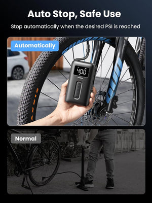 Inflador Portátil Ugreen 150Psi Recargable — infografía de características