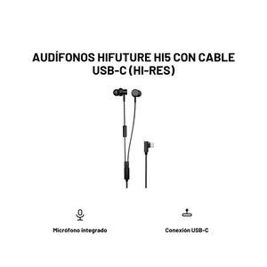 Audífonos Hifuture Hi5 Con Cable Usb-C (Hi-Res)