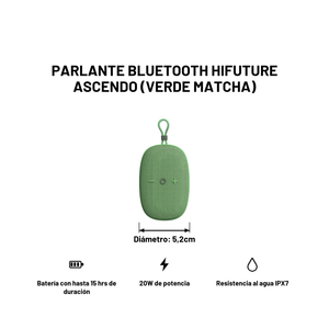 Parlante Bluetooth Hifuture Ascendo (Verde Matcha)