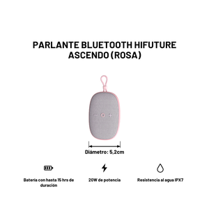 Parlante Bluetooth Hifuture Ascendo (Rosa)