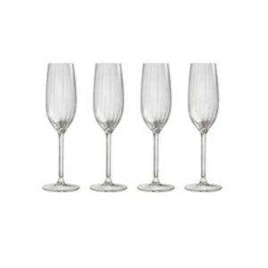 Set 4 Copas Flauta Plisse 210 Ml