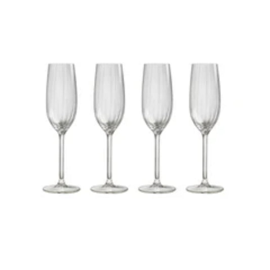 Set de 4 Copas Flauta 210ml Plisse