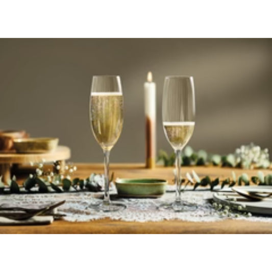 Set de 4 Copas Flauta 210ml Plisse