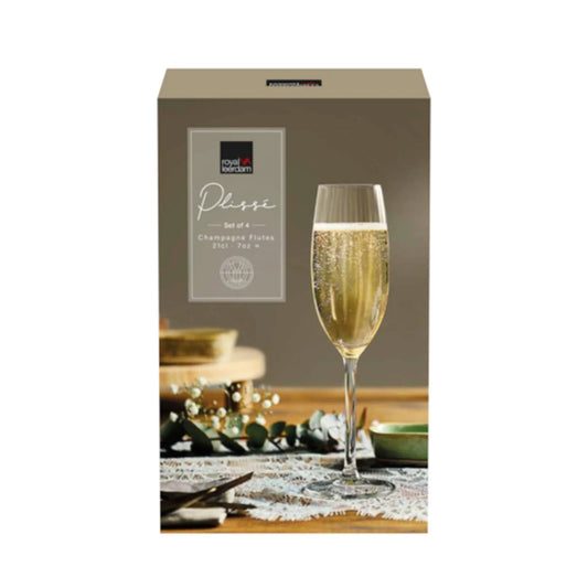 Set 4 Copas Flauta Plisse 210 Ml