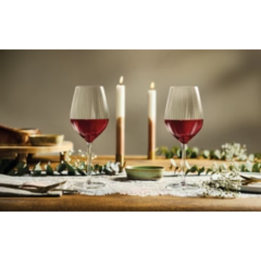 Set de 4 Copas de Vino Tinto 500ml Plisse