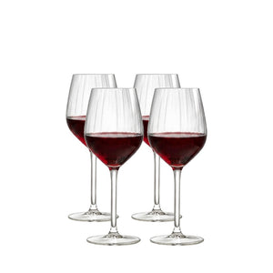 Set de 4 Copas de Vino 380ml Plisse