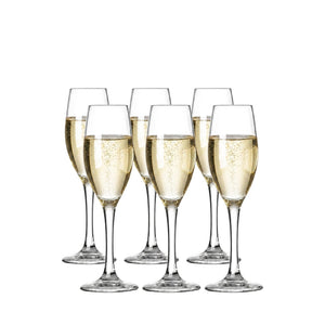 Set de 6 Copas Flauta Arbor 170ml