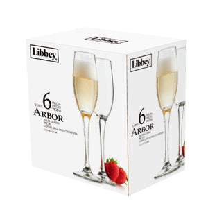 Set 6 Copas Flauta Arbor 170 Ml