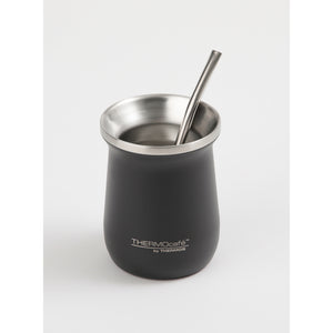 Combo Matero Acero Inox Granite 260ML + Manta Sherpa 125x150cm Ecru
