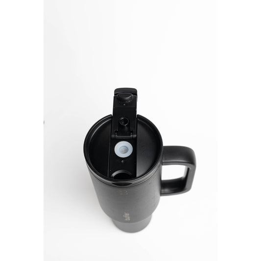 Botella Termica Mug Buffer Acero Inox  1,2 Lt Frio y Calor Negro 3 tapas