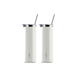 Set de 2 Vasos Térmicos Buffer Frío y Calor Blanco