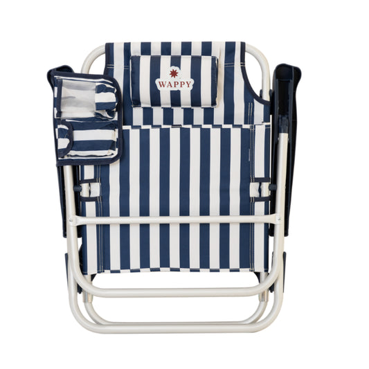 Silla Premium: Playa Camping Plegable Navy -> Reclinable hasta 180°