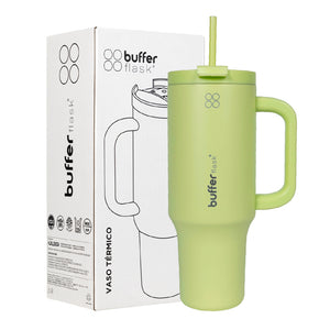 Vaso Termico Mug Buffer Bora Bora 1,2 Lt Acero Inoxidable Frio Y Calor Citrus Green