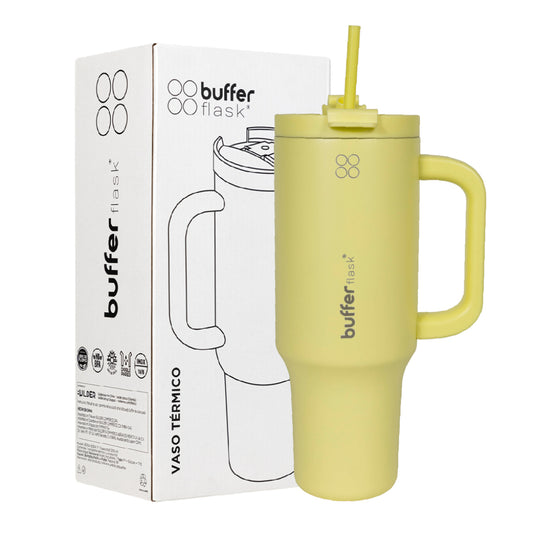 Vaso Termico Mug Buffer Bora Bora 1,2 Lt Acero Inoxidable Frio Y Calor Lemon