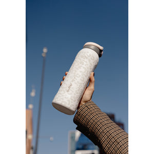 Termo Agua Botella Termica Buffer Capri Acero Inoxidable 1L +Tapas Ice Leopard