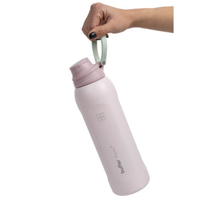 Termo Agua Botella Termica Buffer Capri Acero Inoxidable 1L +Tapas Capri Pinky