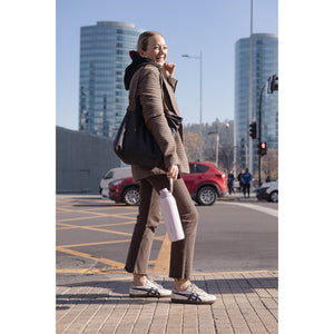 Termo Agua Botella Termica Buffer Capri Acero Inoxidable 1L +Tapas Capri Pinky