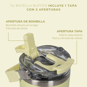 Vaso Tumbler Mug Buffer 500ml Cusco Acero Inoxidable Térmico, Lemon
