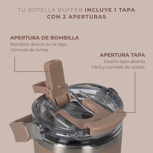 Vaso Tumbler Mug Buffer 500ml Cusco Acero Inoxidable Térmico Toffee