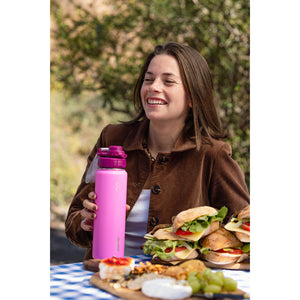 Termo Botella Agua Termica Buffer Morea Acero Inoxidable +4 Tapas Dani Pink