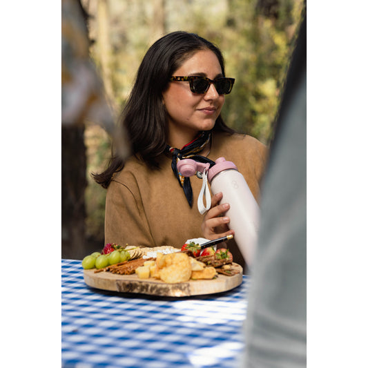 Termo Botella Agua Termica Buffer  Morea Acero Inoxidable +4 Tapas Pinky