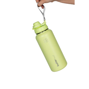 Termo Botella Agua Termica Buffer Morea Acero Inoxidable +4 Tapas Citrus Green