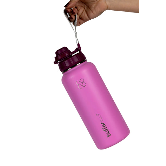 Termo Botella Agua Termica Buffer Morea Acero Inoxidable +4 Tapas Dani Pink