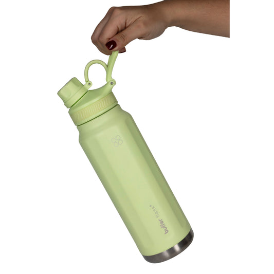 Botella Termica Agua Acero Inoxidable Buffer Paine 1L+tapas Citrus Green