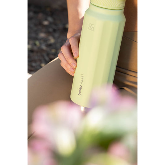 Botella Termica Agua Acero Inoxidable Buffer Paine 1L+tapas Dani Lemon