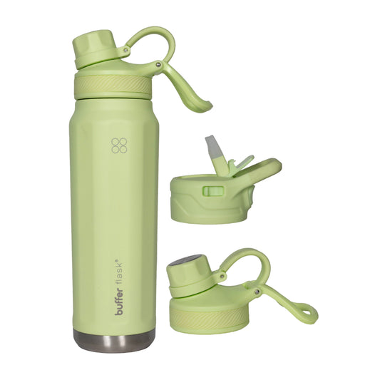 Botella Termica Agua Acero Inoxidable Buffer Paine 750ml +tapas Citrus Green