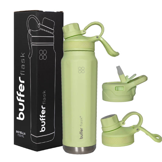 Botella Termica Agua Acero Inoxidable Buffer Paine 750ml +tapas Citrus Green