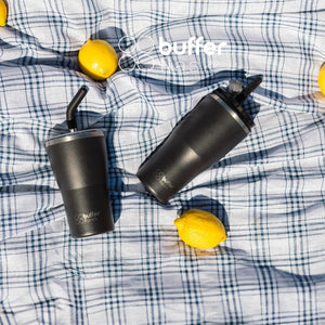 Mug Vaso Térmico Roques 420ml Acero Inox Agua Fría y Caliente Negro