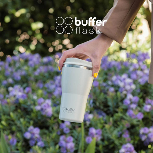 Mug Vaso Térmico Roques 420ml Acero Inox Agua Fría y Caliente Ivory