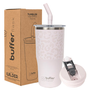 Mug Vaso Térmico Roques 750ml Acero Inox Agua Fría y Caliente Pinky Leopard