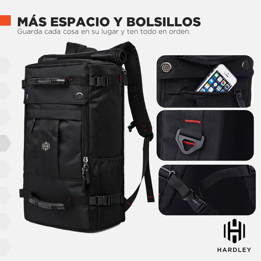 Mochila / Bolso 2 en 1.  viaje cabina Hardley. 40Lts. UltraResistente e Impermeable