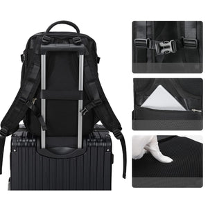 Combo 2 Mochilas de Viaje Viral Cabina. 1 Mochila 40L Black y 1 Mochila Impermeable Expandible 36 Litros. Navigator Ripstop Grey