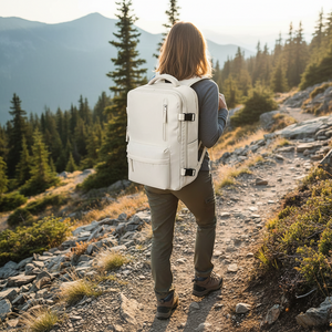 Combo 2 Mochilas de Viaje Viral Beige. 31L. Resistente al agua